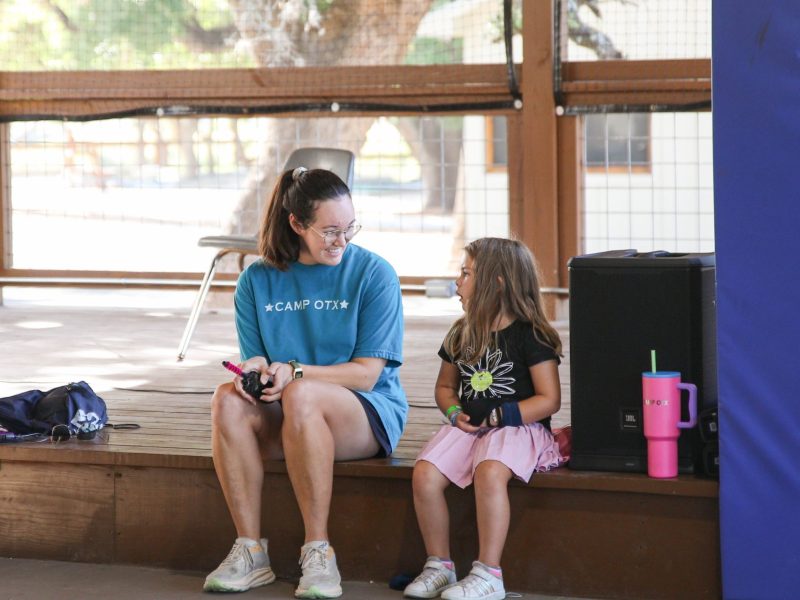amanda and helping addy during team comp