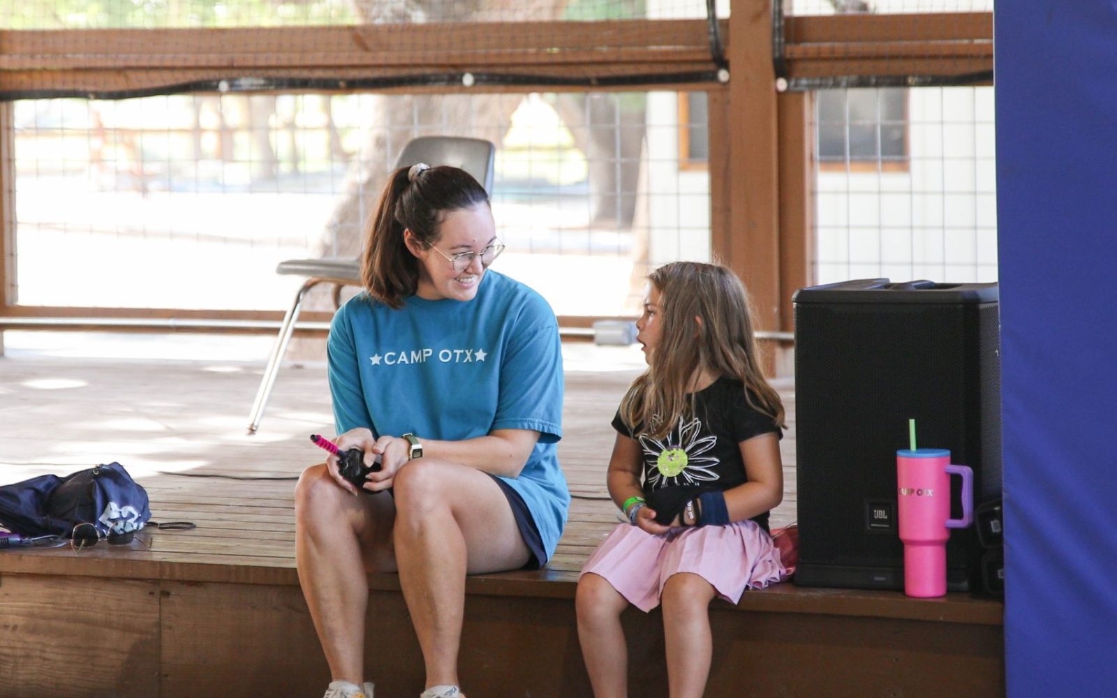 amanda and helping addy during team comp